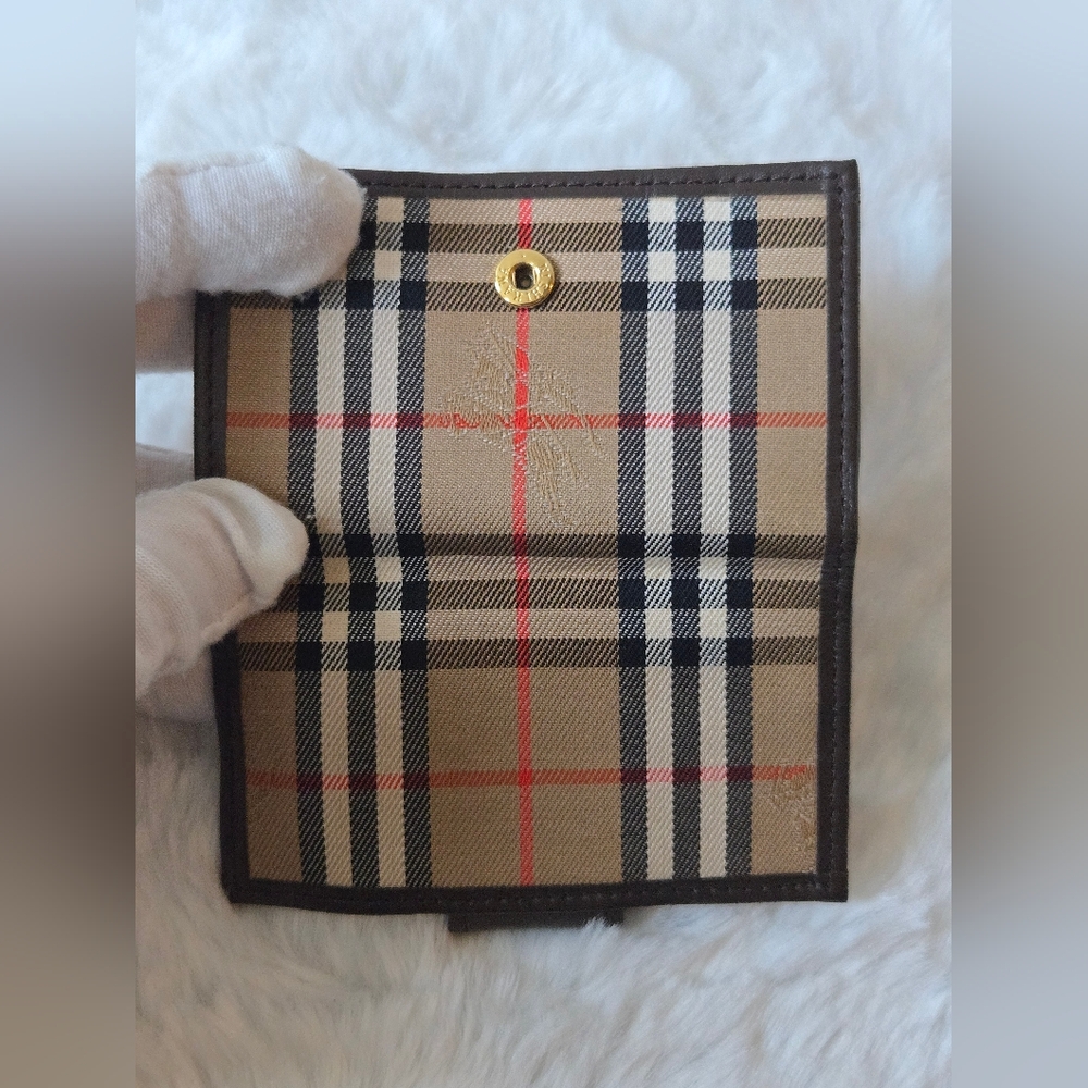 Burberry Tan and Brown Checkered Key Case - Picture 3 of 14